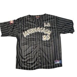 Veezo Wear Set Black Pinstripe Los Angeles 3 Athletic Set Jersey and‎ Shorts XL